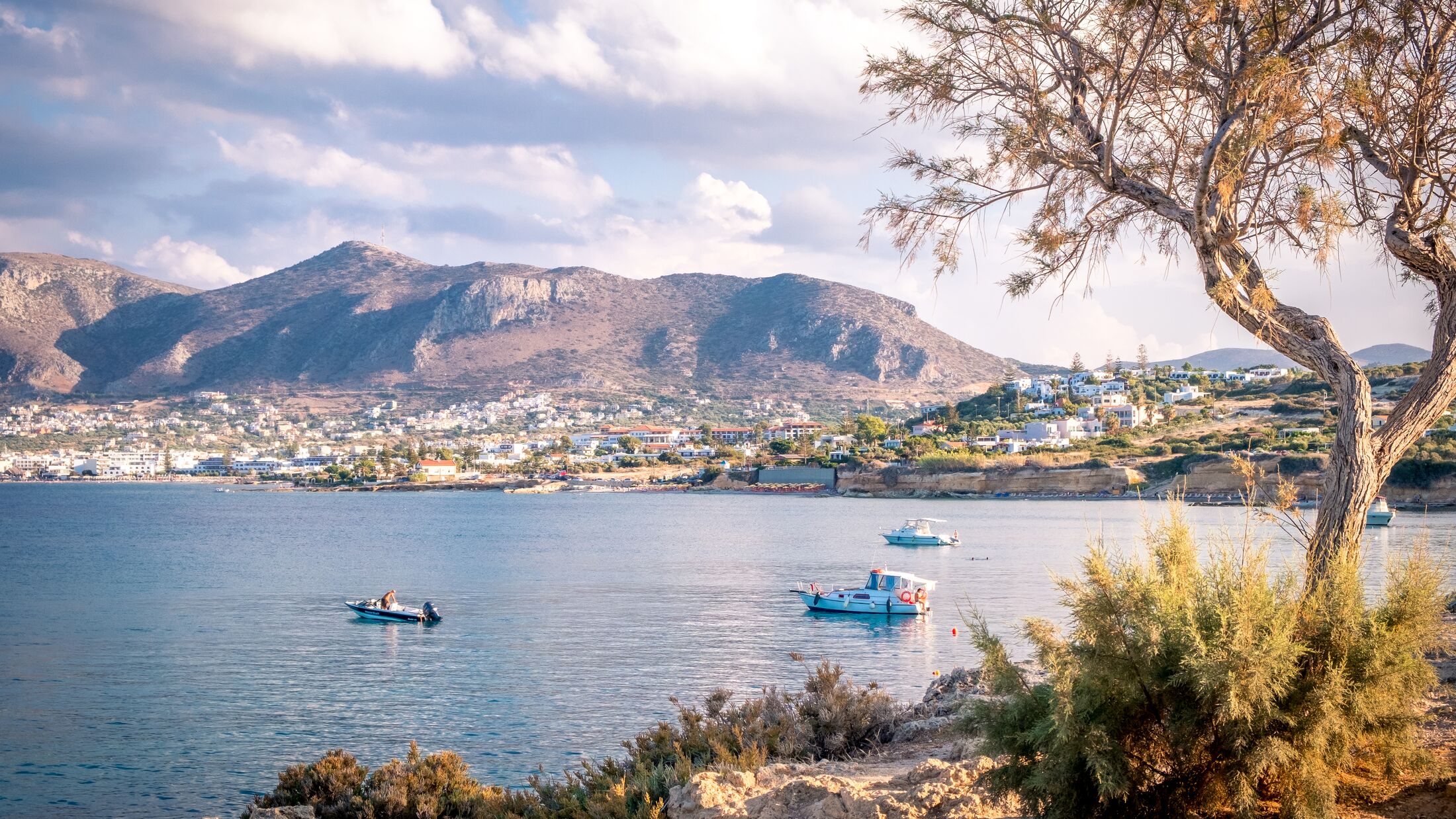 Sea view in Hersonissos on Crete. Greece