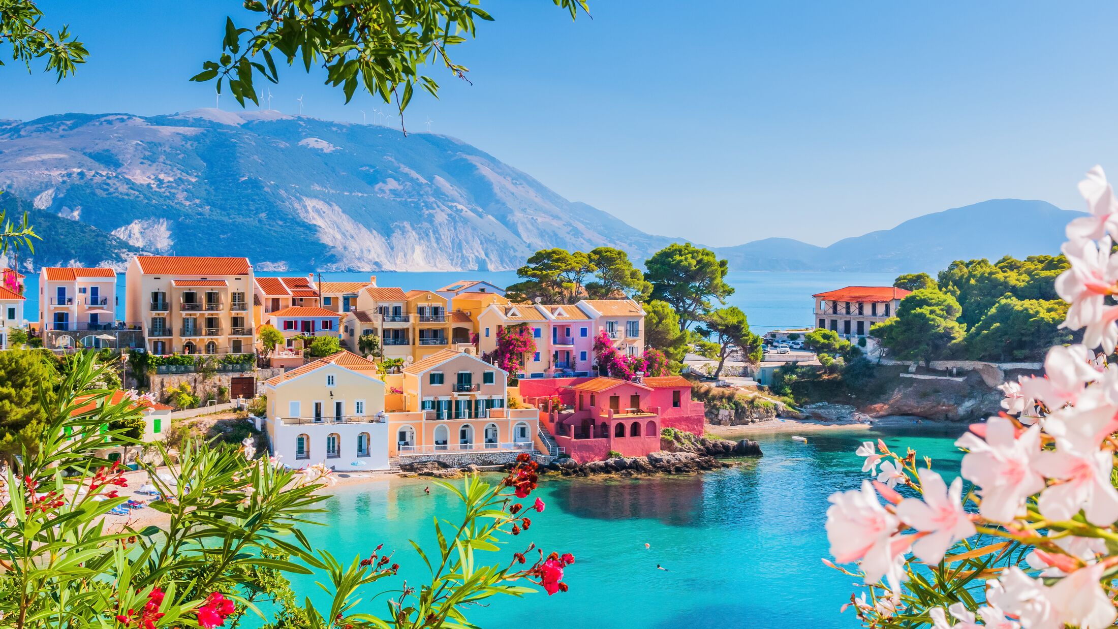 Kefalonia, Greece. Colorful village of Assos in Kefalonia.