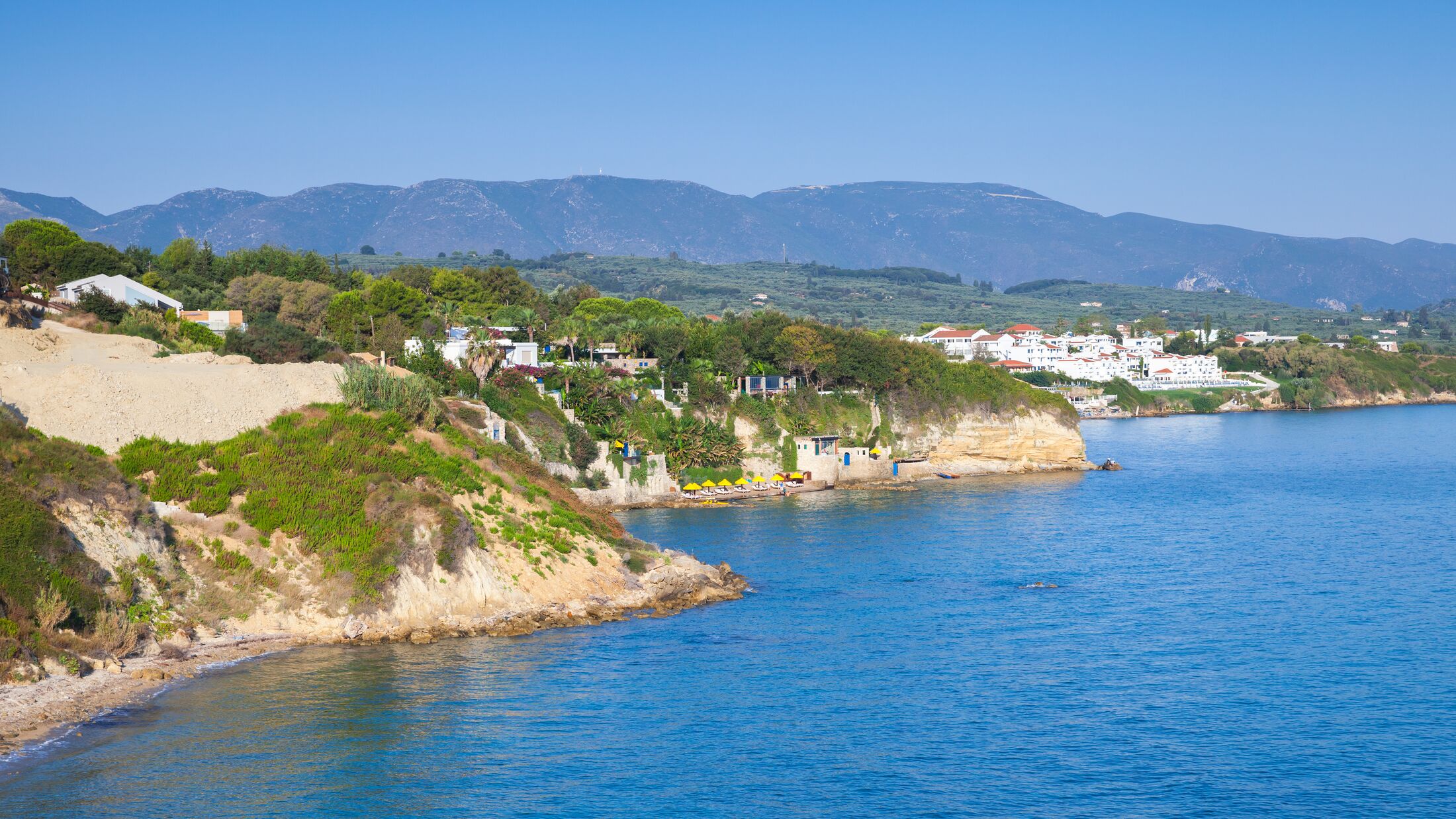Coastal landscape of Zakynthos, Greek island in the Ionian Sea