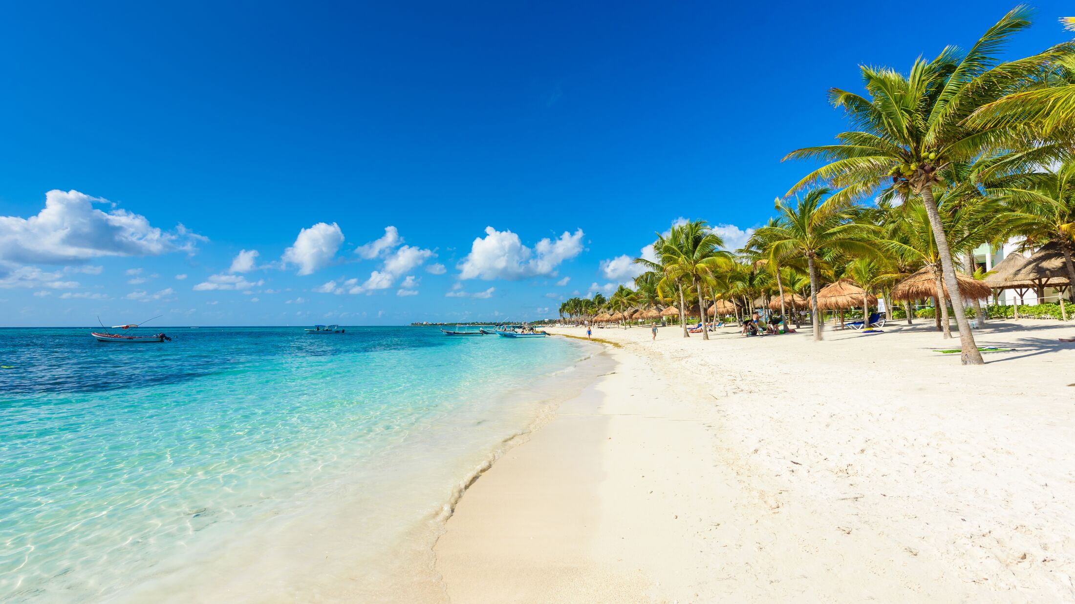 Paradise beach at caribbean coast of Mexico - Quintana Roo, Cancun - Riviera Maya