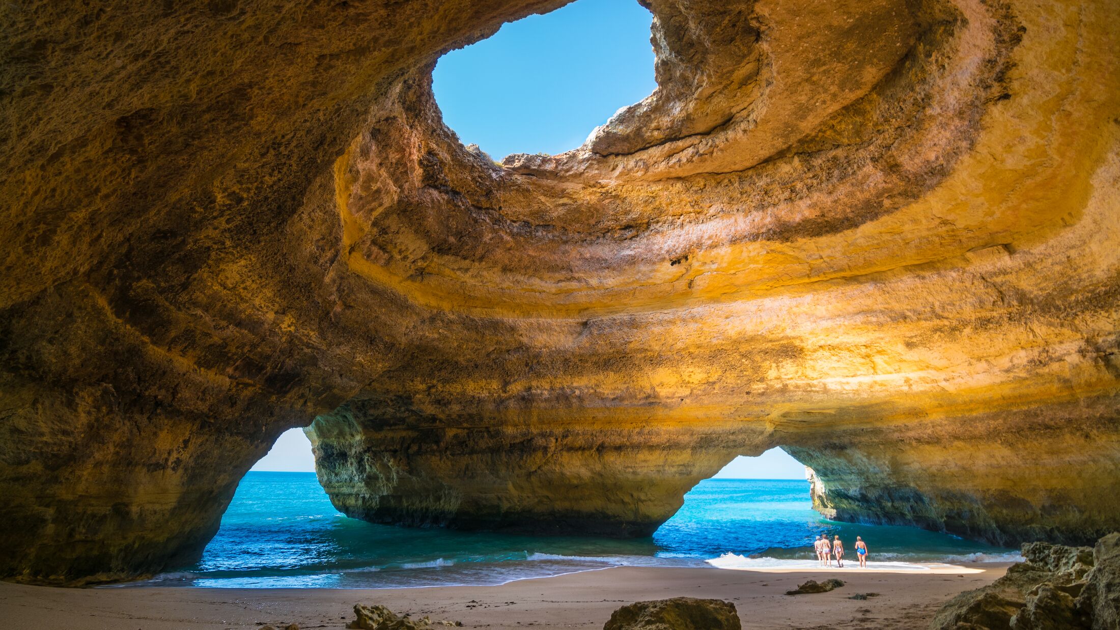 Wonderful view of Benagil Cave in Carvoeiro Algarve Portugal