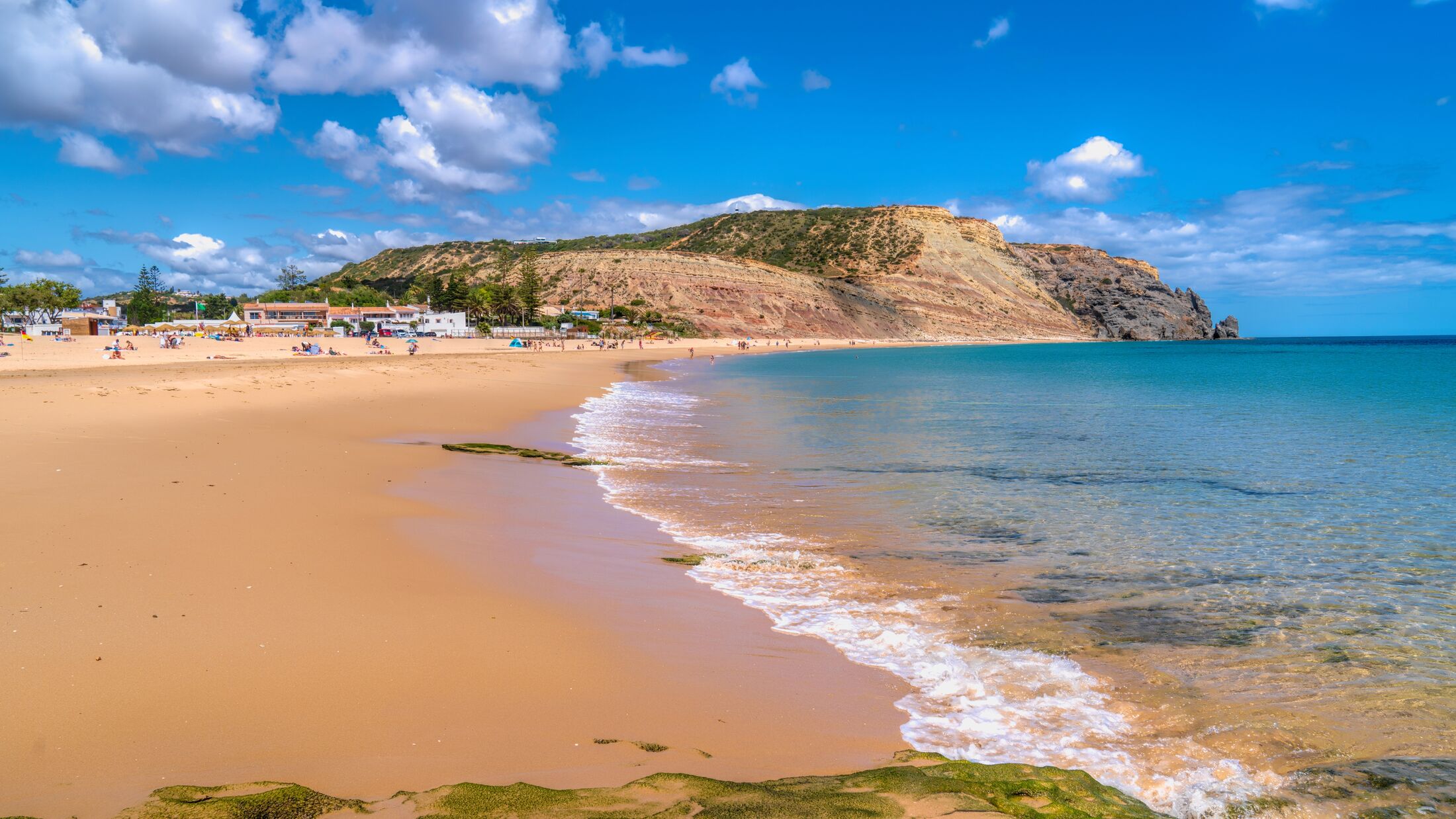Praia Da Luz the Algarve Portugal the Algarve beautiful sandy beach and clear blue sea near Lagos