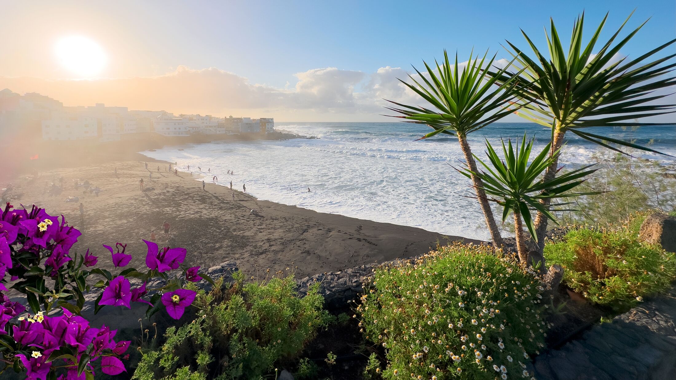 Playa jardin beach at Puerto de la Cruz Tenerife Spain