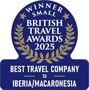 Gold Winner of the British Travel Award 2025 for the Best Small Travel Company for Holidays to the Iberia Peninsula and the Macaronesia Islands