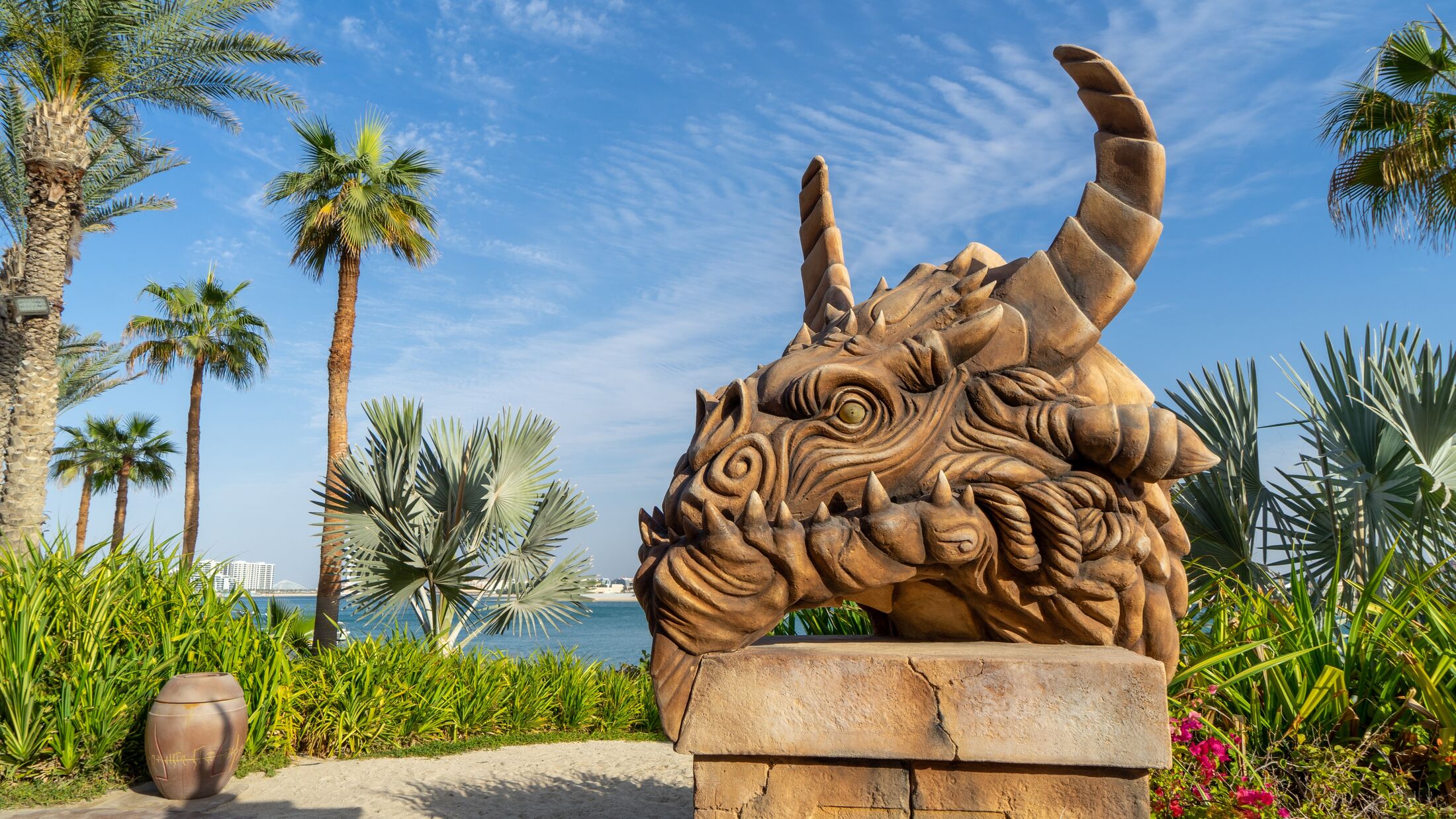 Minotaur sculpture at the Aquaventure Waterpark, Dubai