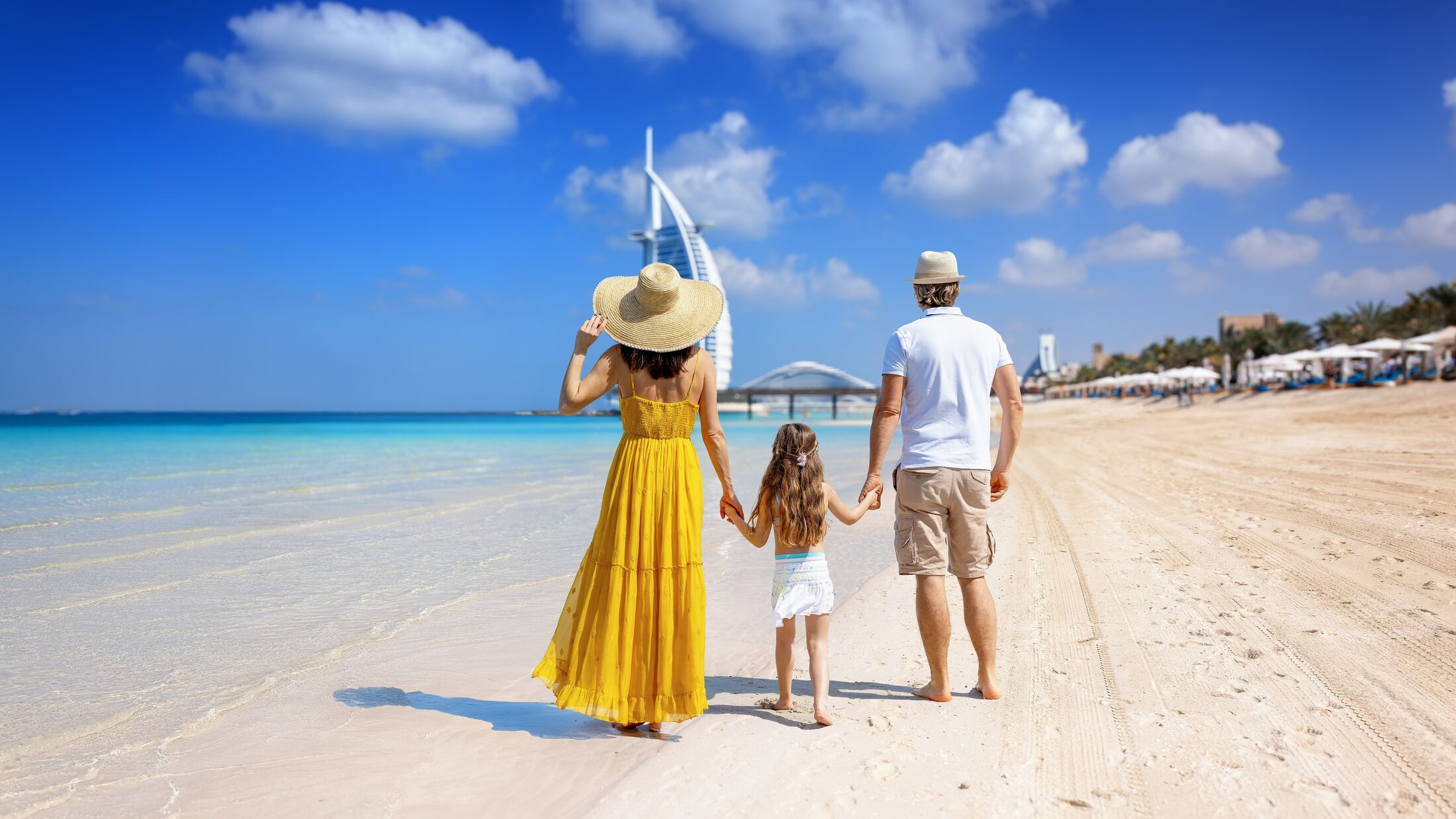 Family on Dubai Beach