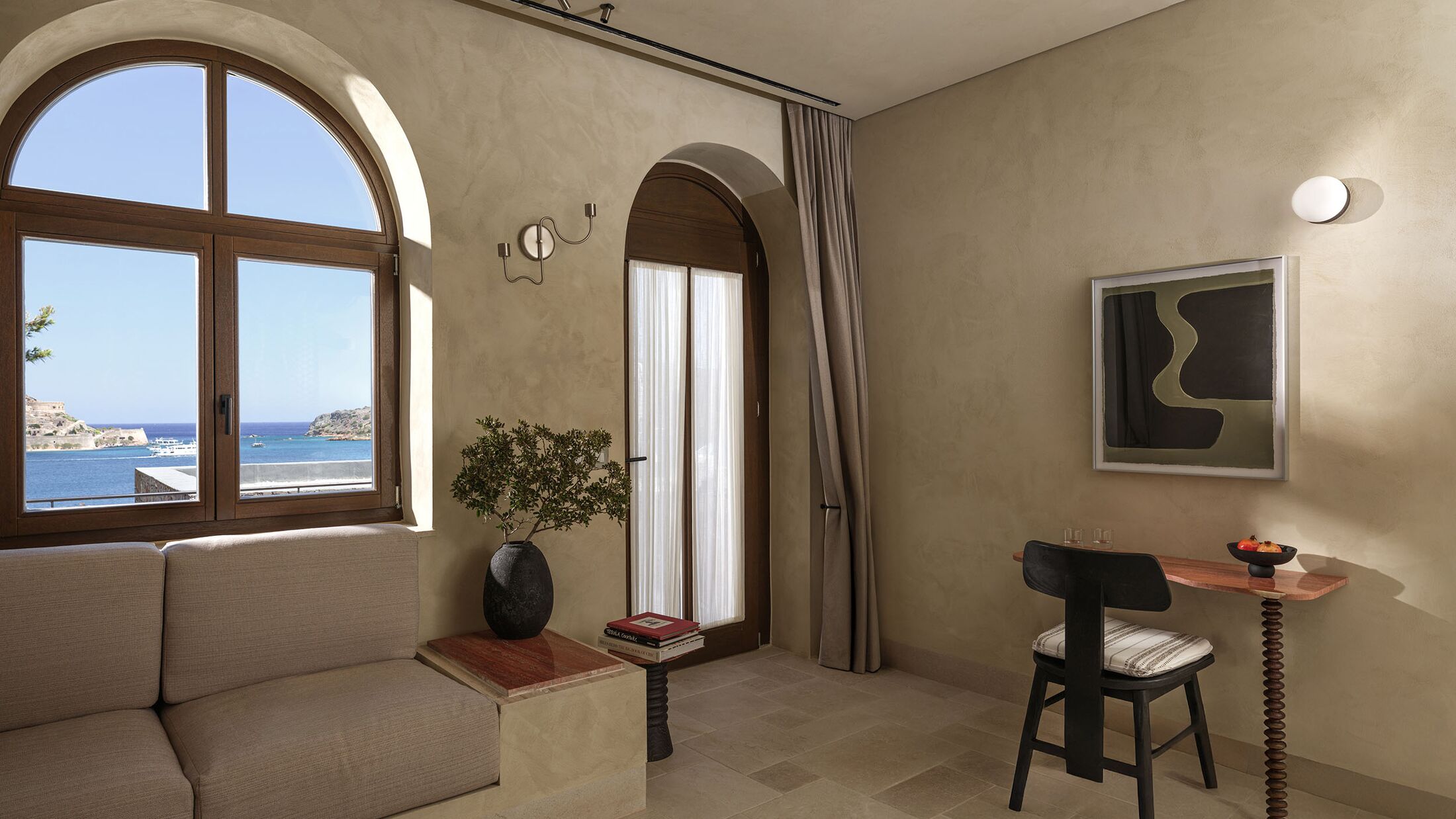 Spinalonga Island Aqua Retreat with Sea View in the Chora Wing