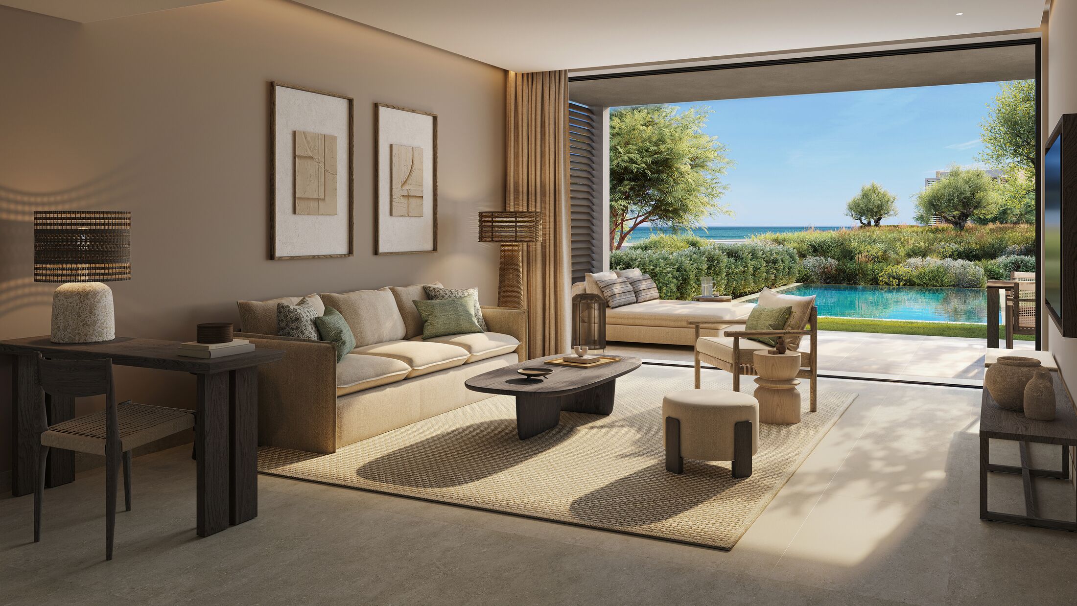 Deluxe One Bedroom Suite with Private Pool and Side Sea View