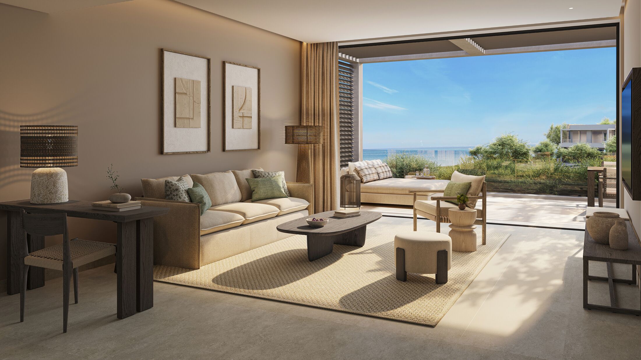 Deluxe One Bedroom Suite with Side Sea View