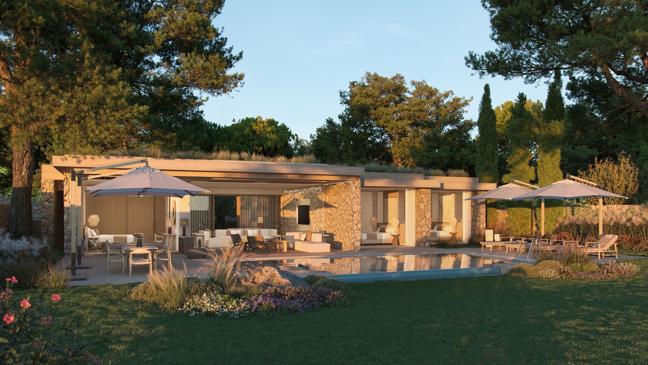 Deluxe Four Bedroom Villa with Private Pool and Garden View