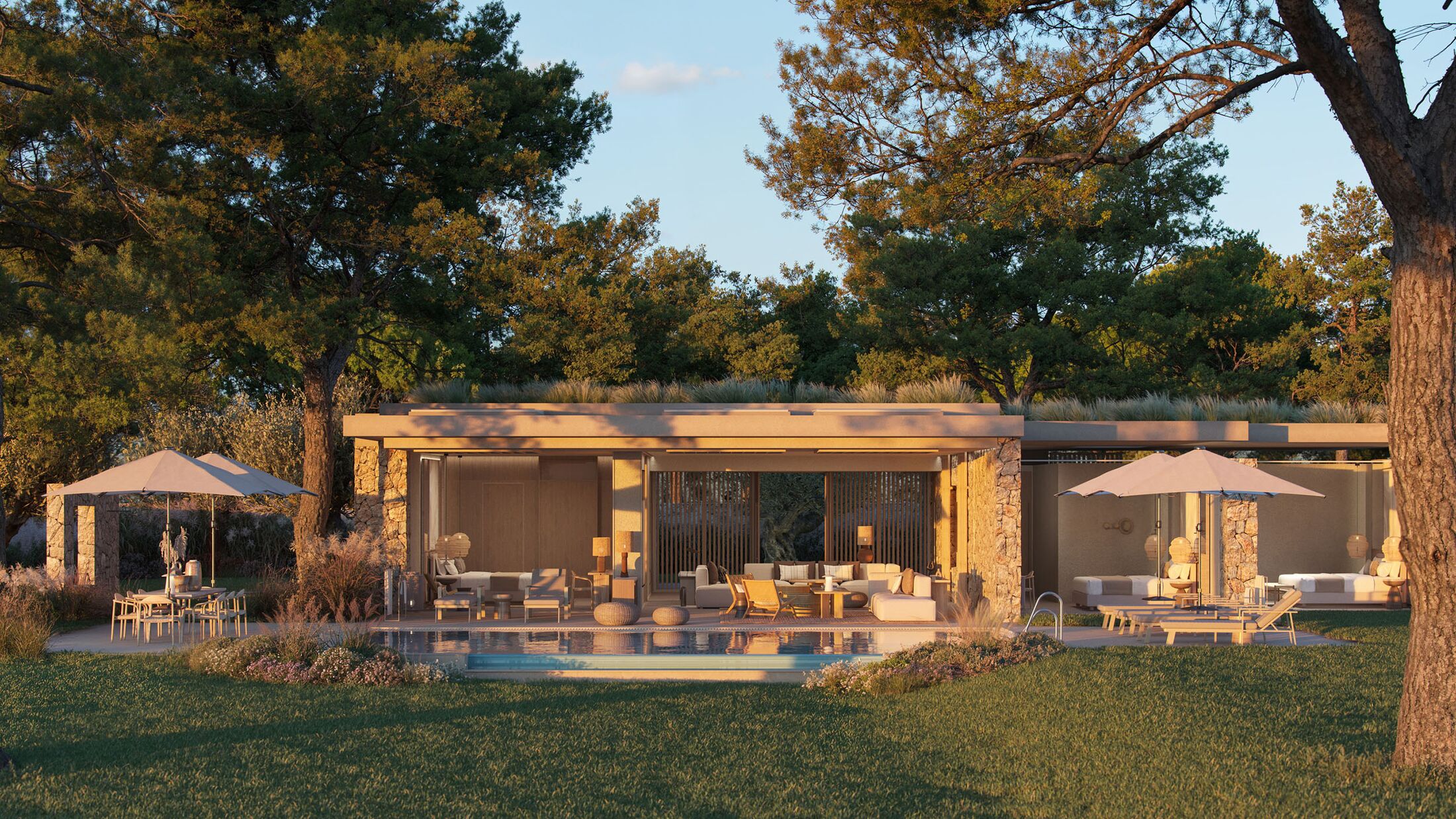 Deluxe Three Bedroom Villa with Private Pool and Garden View