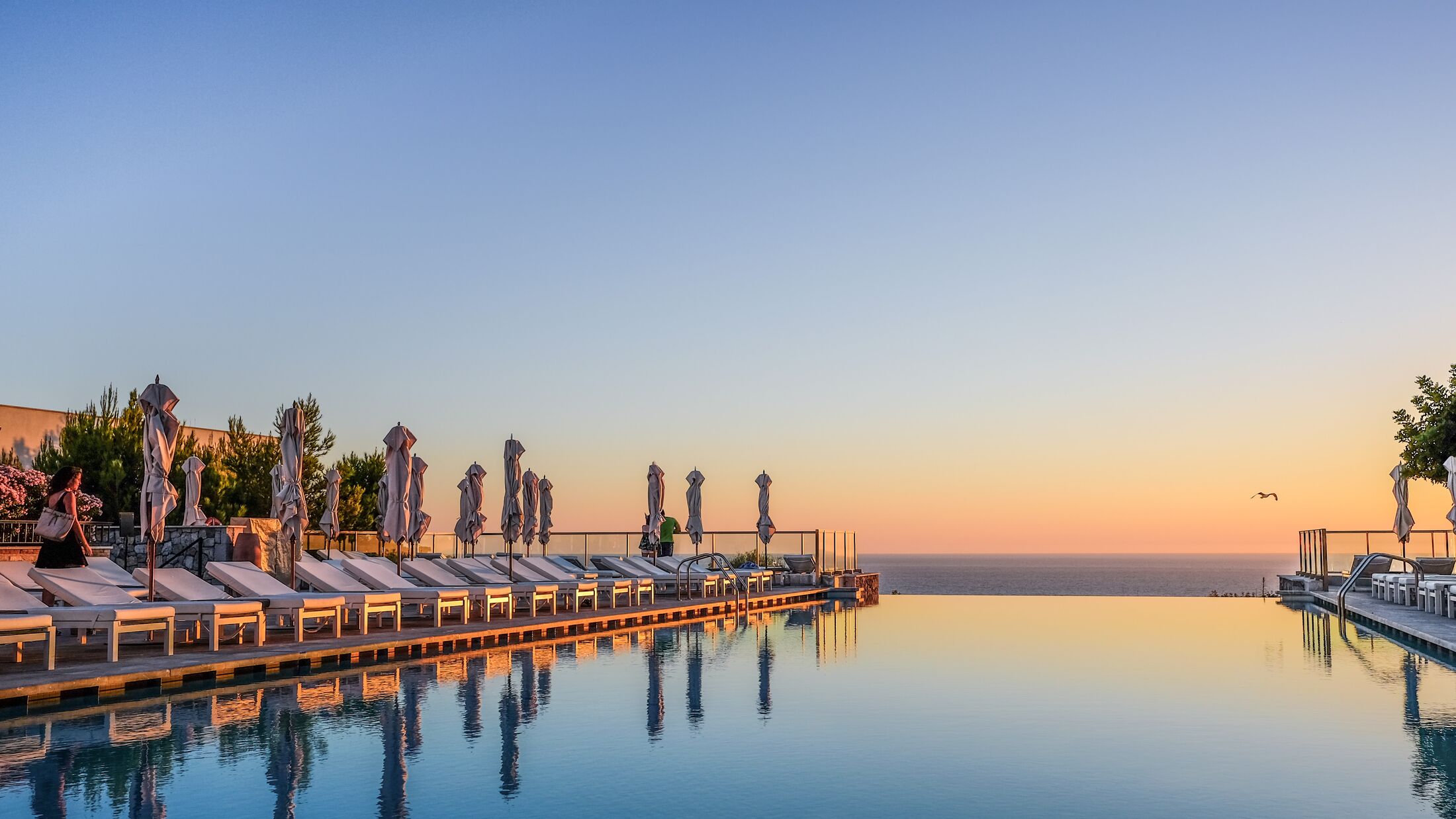 a long bridge over a body of water