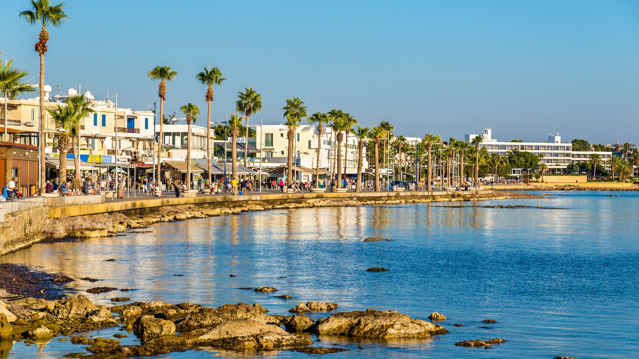 View of embankment at Paphos Harbour - Cyprus