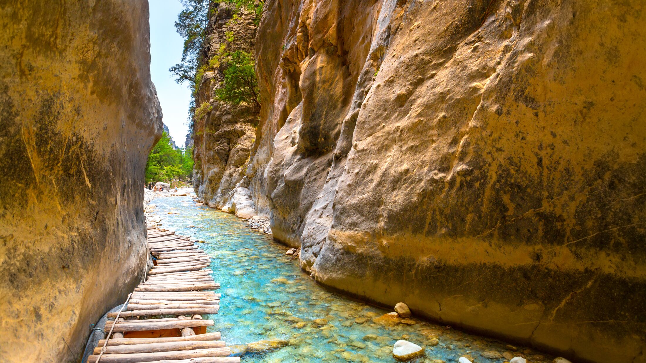 National Park Samaria Gorge, hiking trail. Crete, Greece