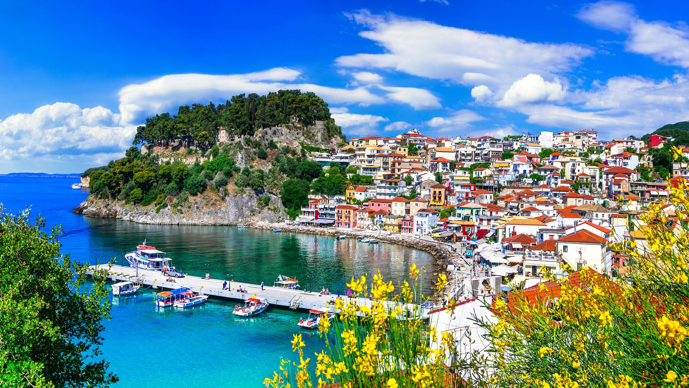 Beautiful colorful towns of Greece - Parga. Popular for summer vacations