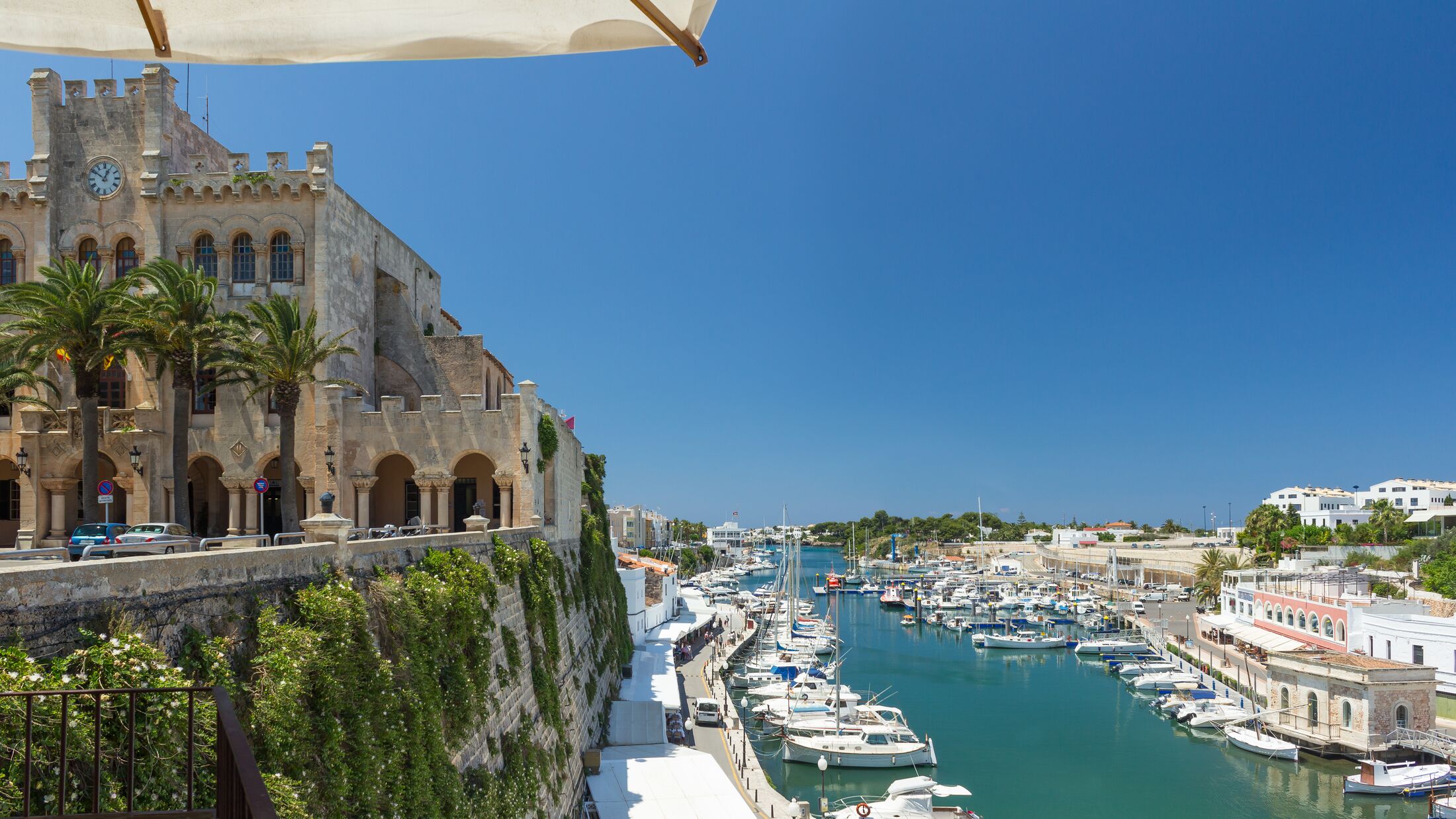 Town hall and port of Ciutadella, Menorca