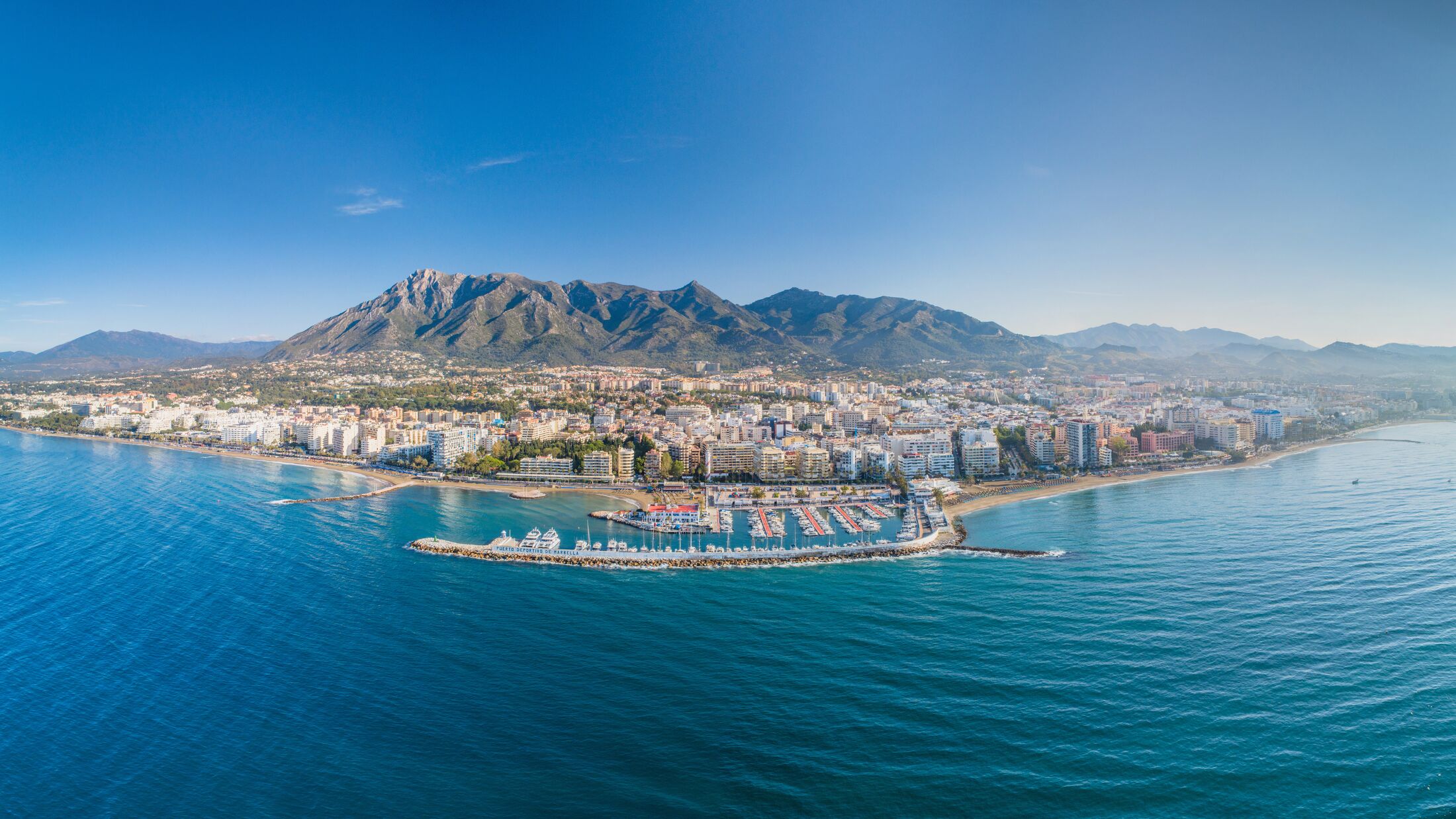 Marbella  aerial portrait panorama