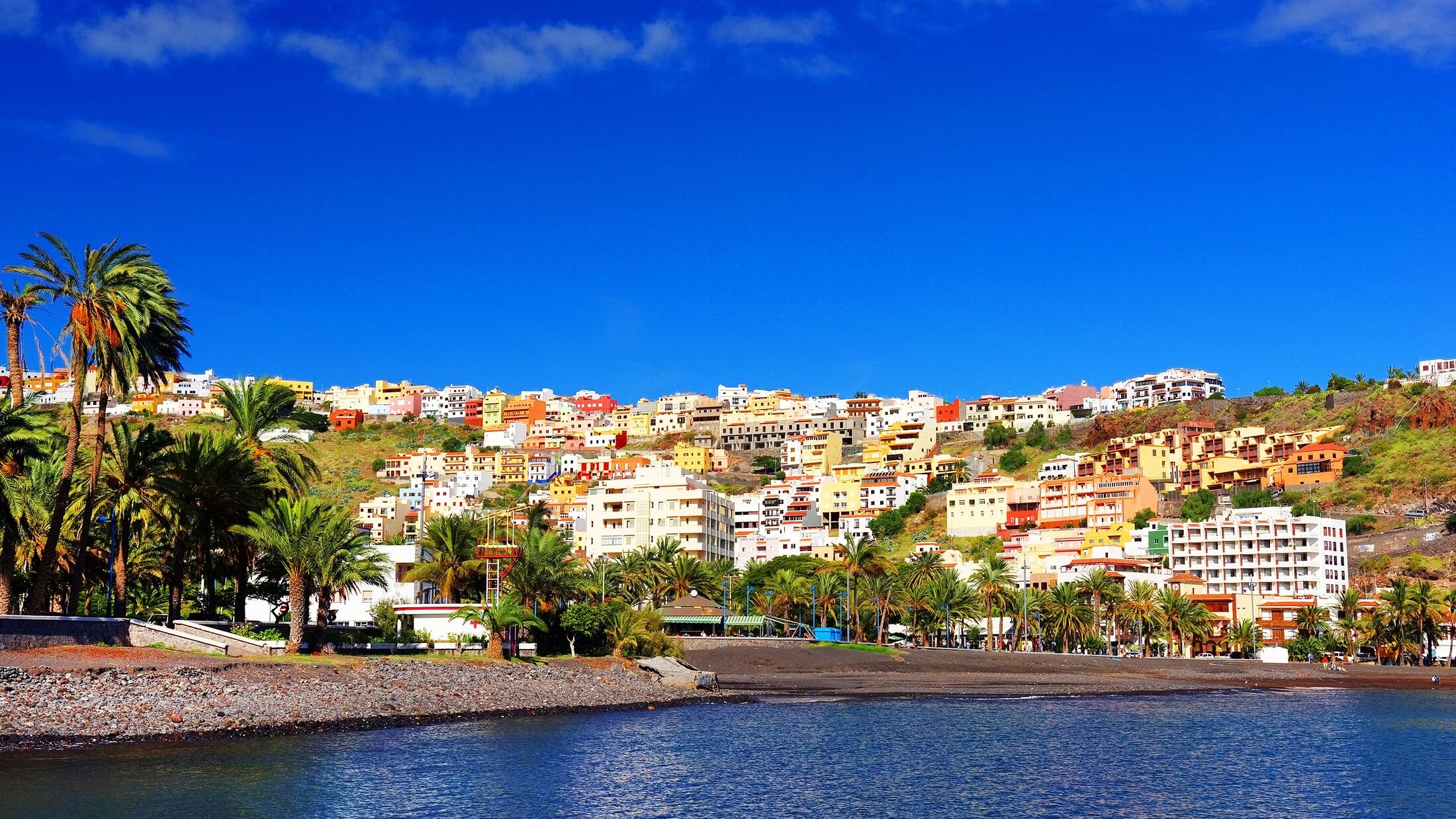 Beach of San Sebastian de la Gomera, Canary Islands, Spain