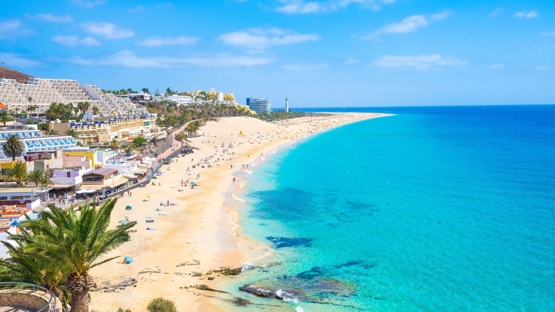 Beautiful view of Morro Jable Beach (Playa Morro Jable) - Fuerteventura, Canary Islands - Spain