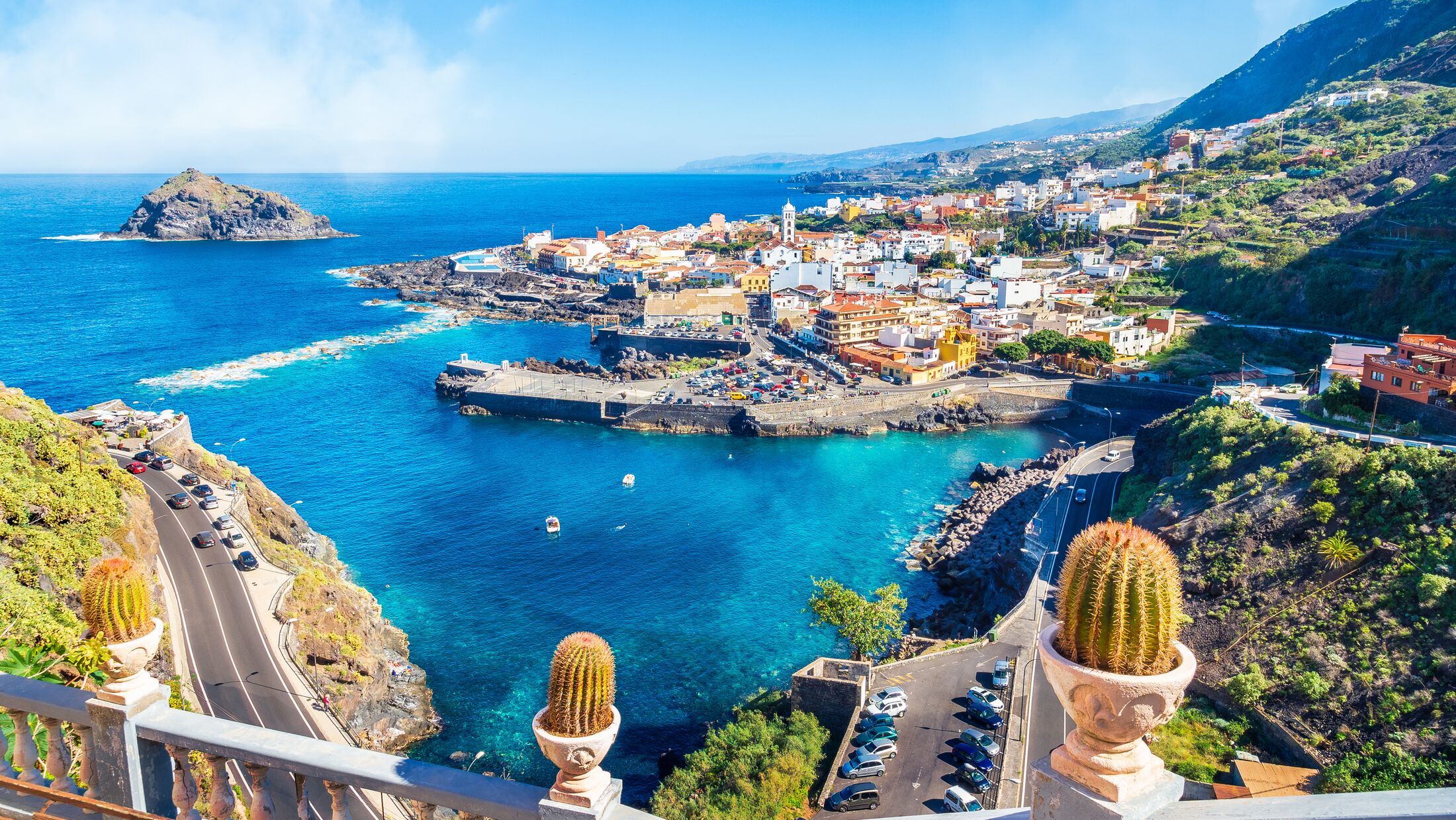 Landscape with Garachico town of Tenerife, Canary Islands, Spain