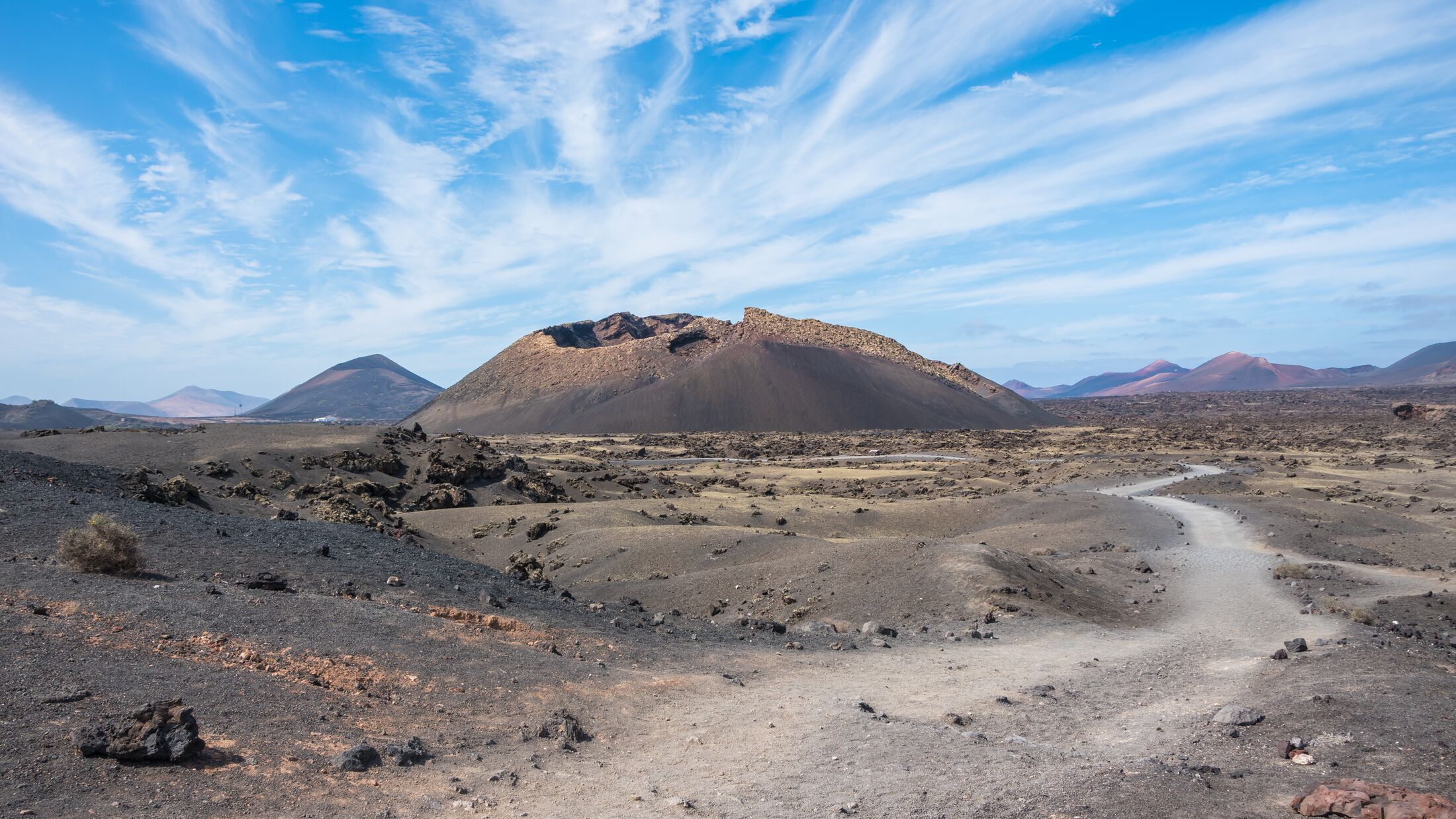 View of El Cuervo Volcano -  Lanzarote, Canary Islands, Spain