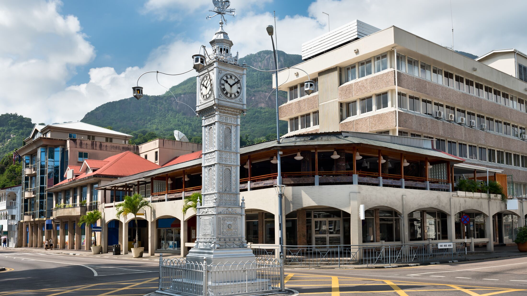 The clock tower of Victoria also known as Little Big Ben, Seychelles