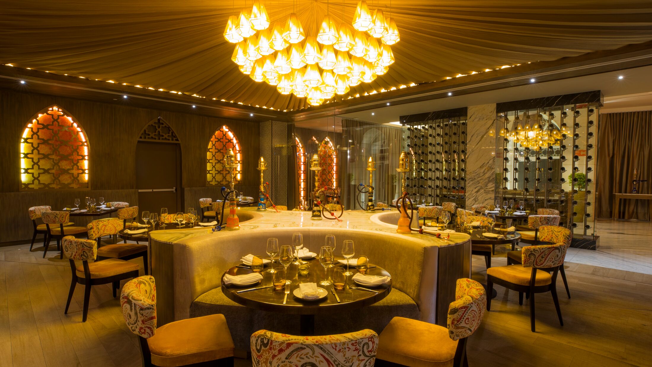 Habibi.Moon Palace The Grand Cancun, architecture, Restaurants, Habibi, Mediterranean, Lebanese Cuisine, Dining, Food.Moon Palace The Grand Cancun Architecture
