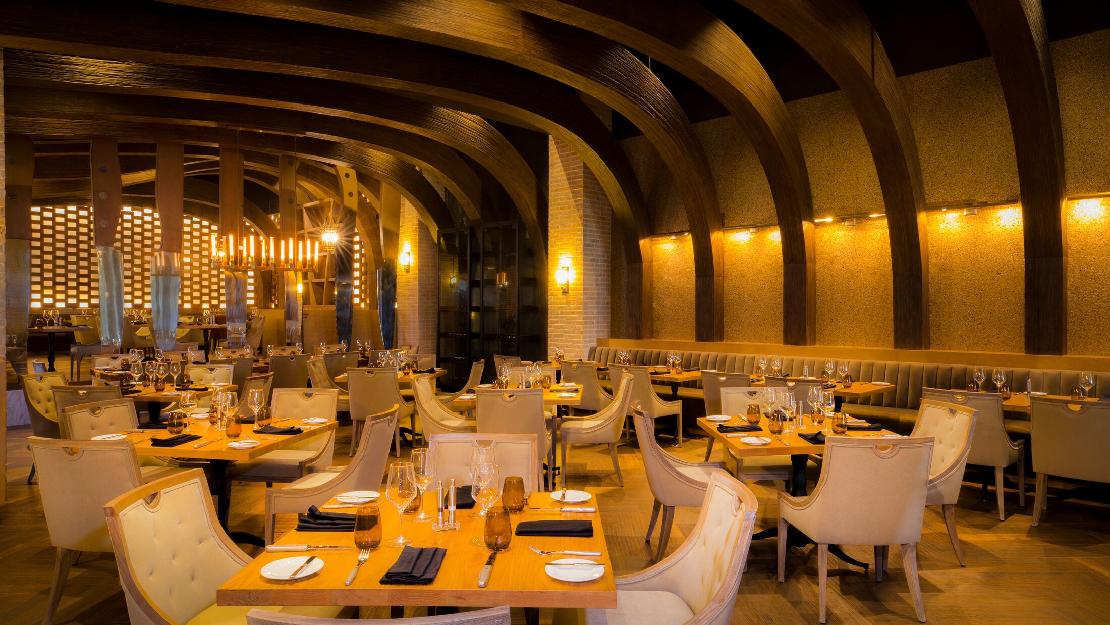JC Steak House.Moon Palace The Grand Cancun, architecture, Restaurants, JC Steakhouse, Dining, Food.Moon Palace The Grand Cancun Architecture