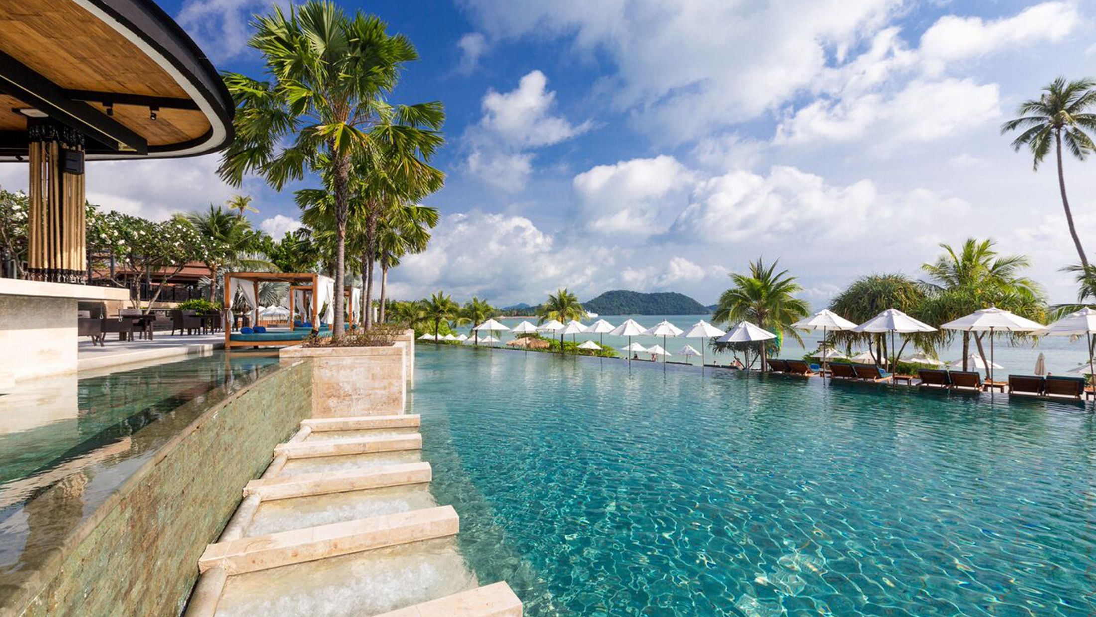 a large pool of water