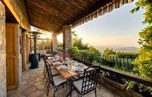 Villa terrace overlooking the Cote d'Azur