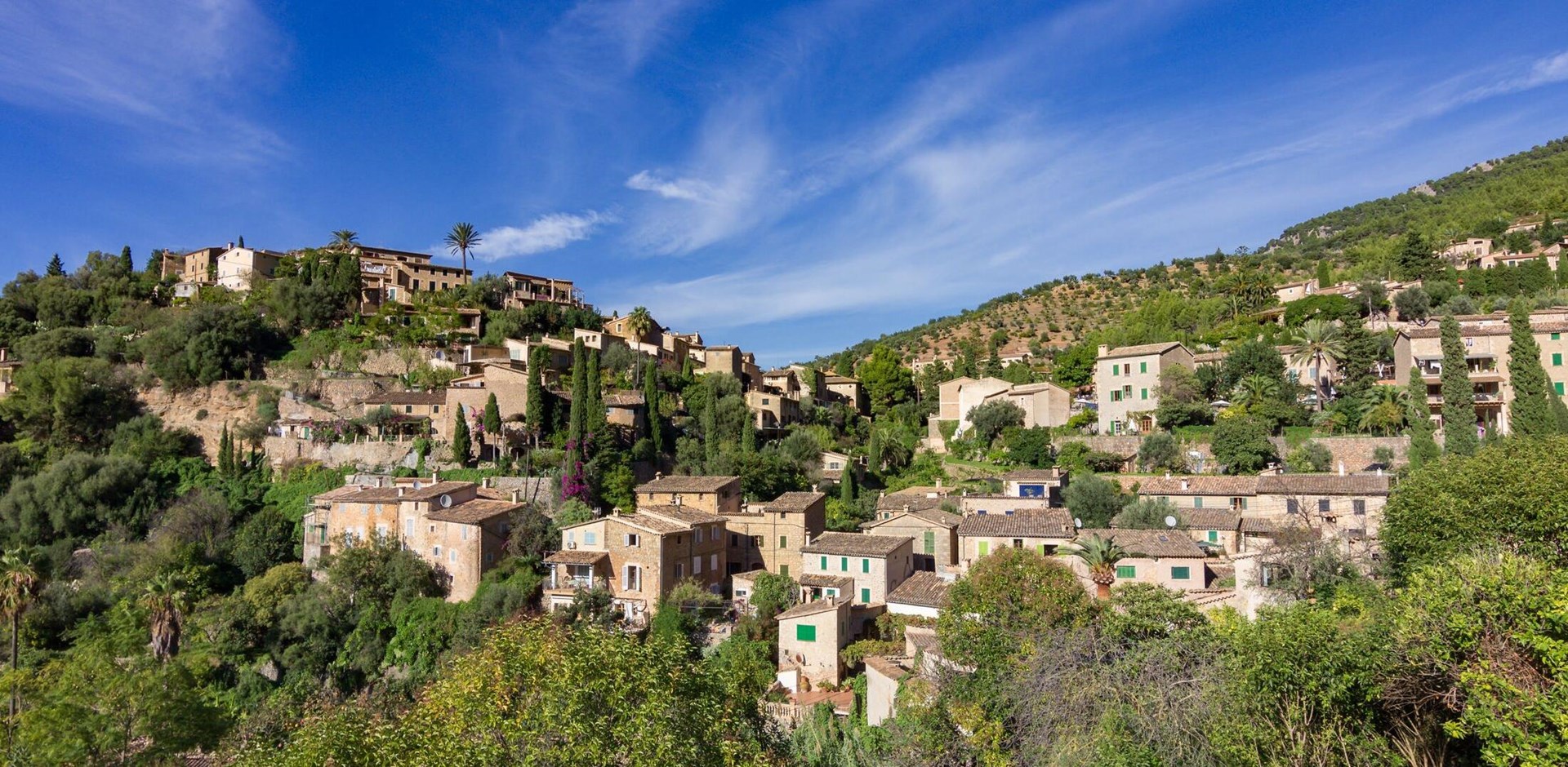 View of Deya town in Mallorca Island (Spain)